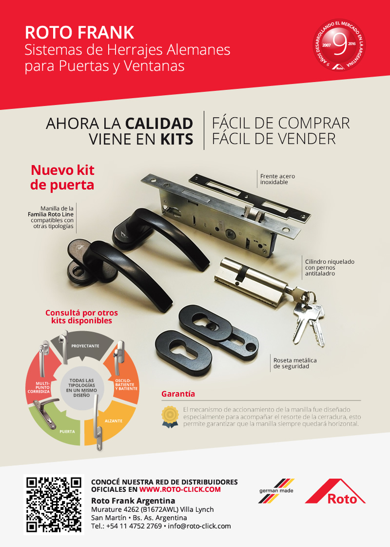 Novedades Octubre 2016 Roto Frank - Nuevo Kit de Puerta