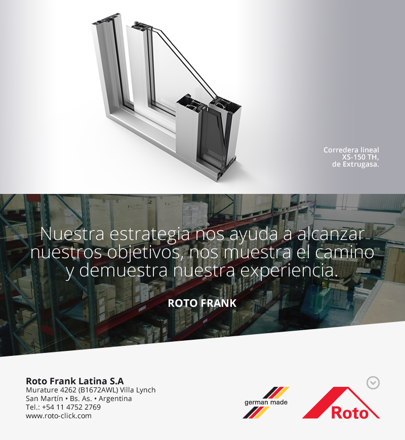 Novedades Noviembre 2016 Roto Frank - Roto Frank y Extrugasa colaboran en una revolucionaria corredera lineal, equipado con herraje Inowa.